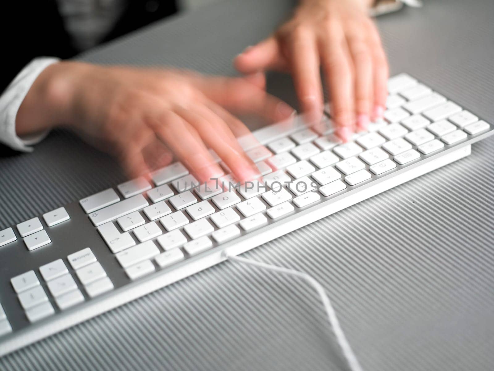 Secretary Speed Business Speedy Typing In Office on Desk