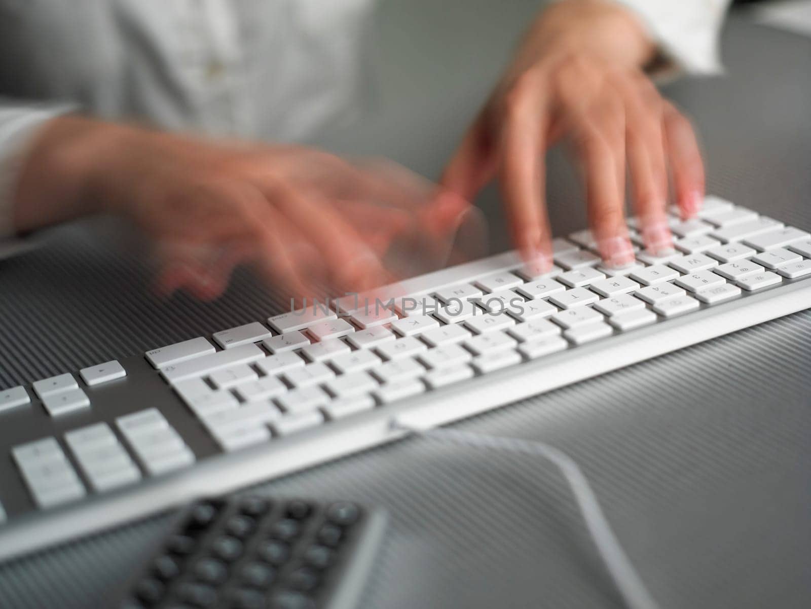 Secretary Speed Business Speedy Typing In Office on Desk