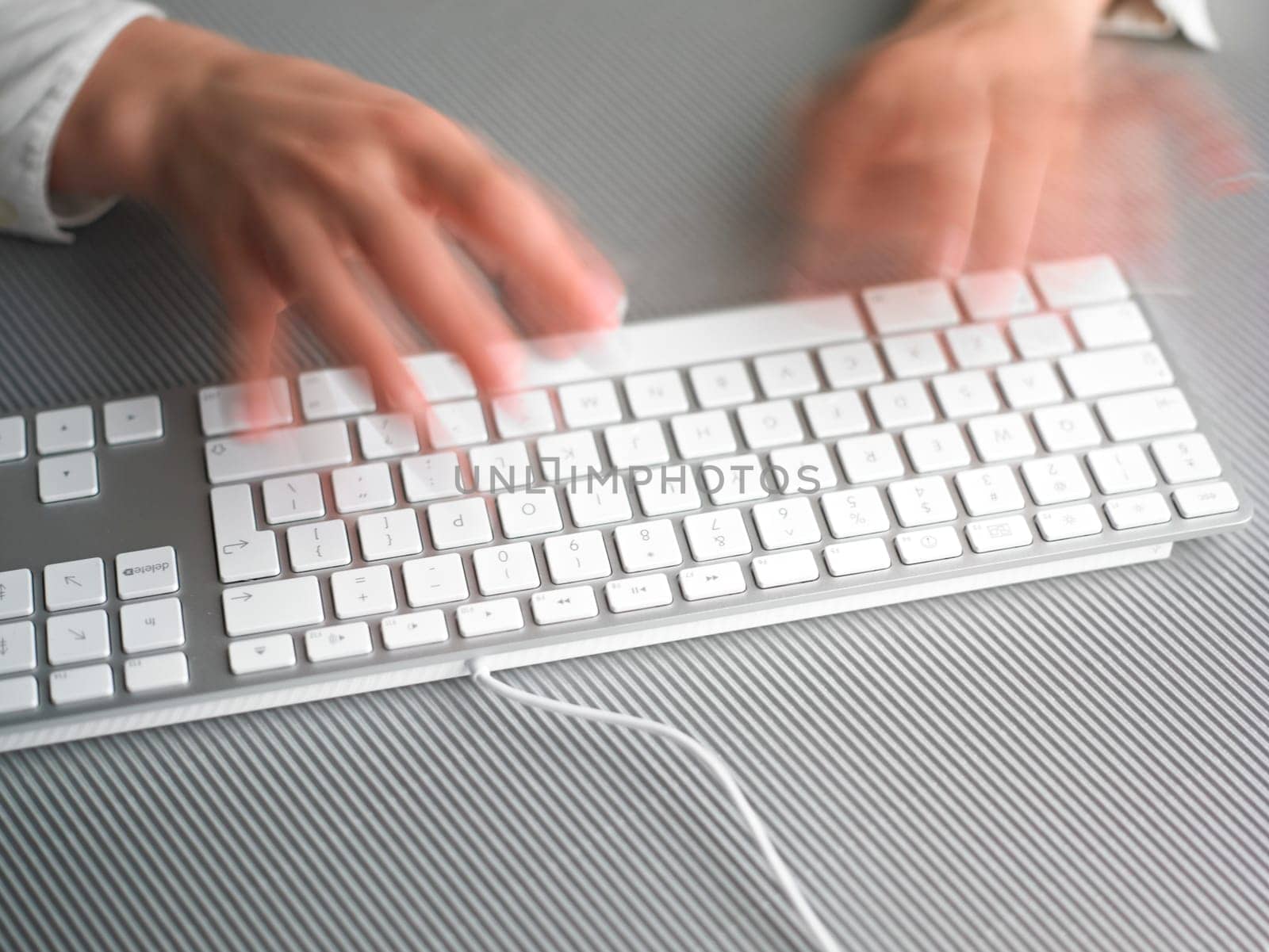 Secretary Speed Business Speedy Typing In Office on Desk
