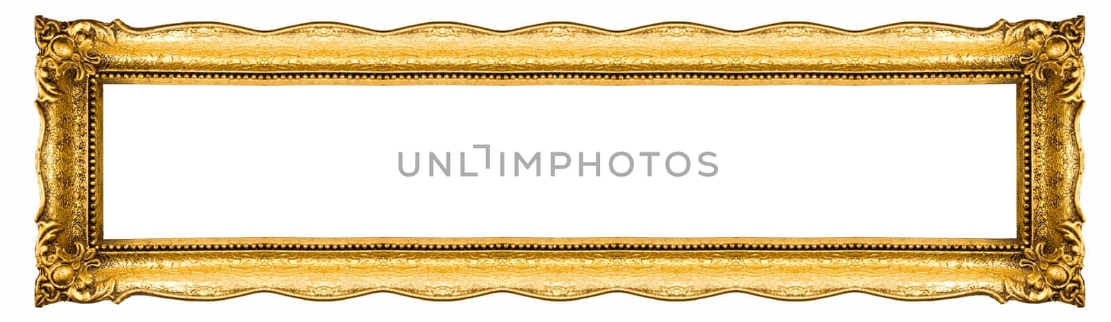 Old Picture Frame Isolated On White Background, Design Element
