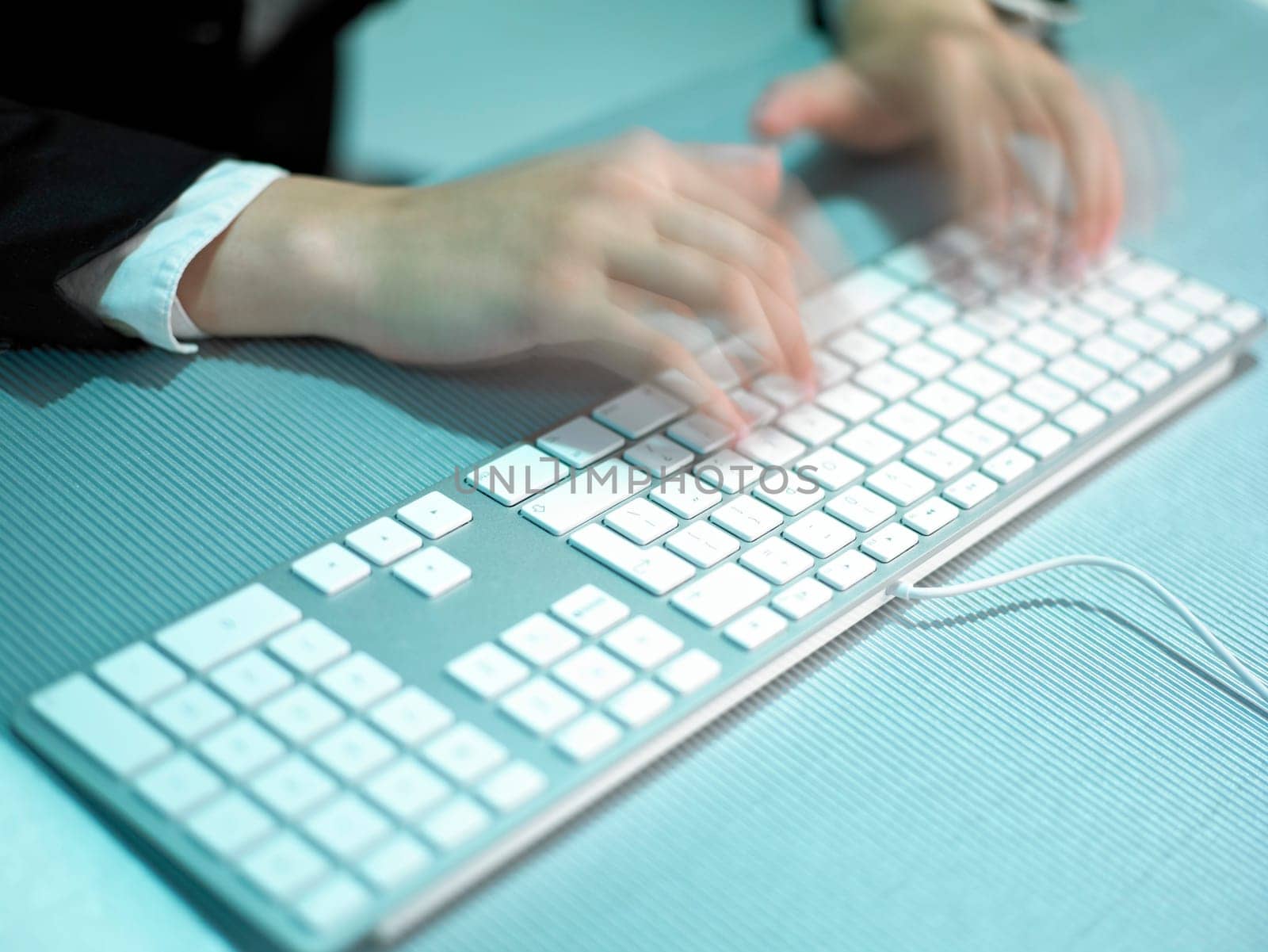 Secretary Speed Business Speedy Typing In Office on Desk