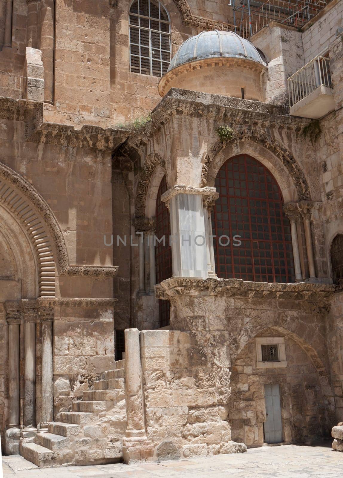 Church of the Holy Sepulchre stairs at the entrance