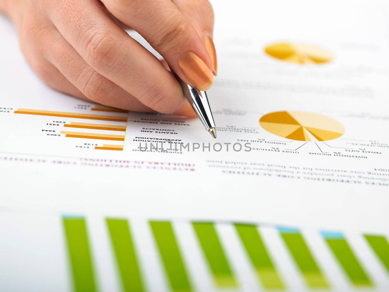 Market Analyze - pen and calculator on papers