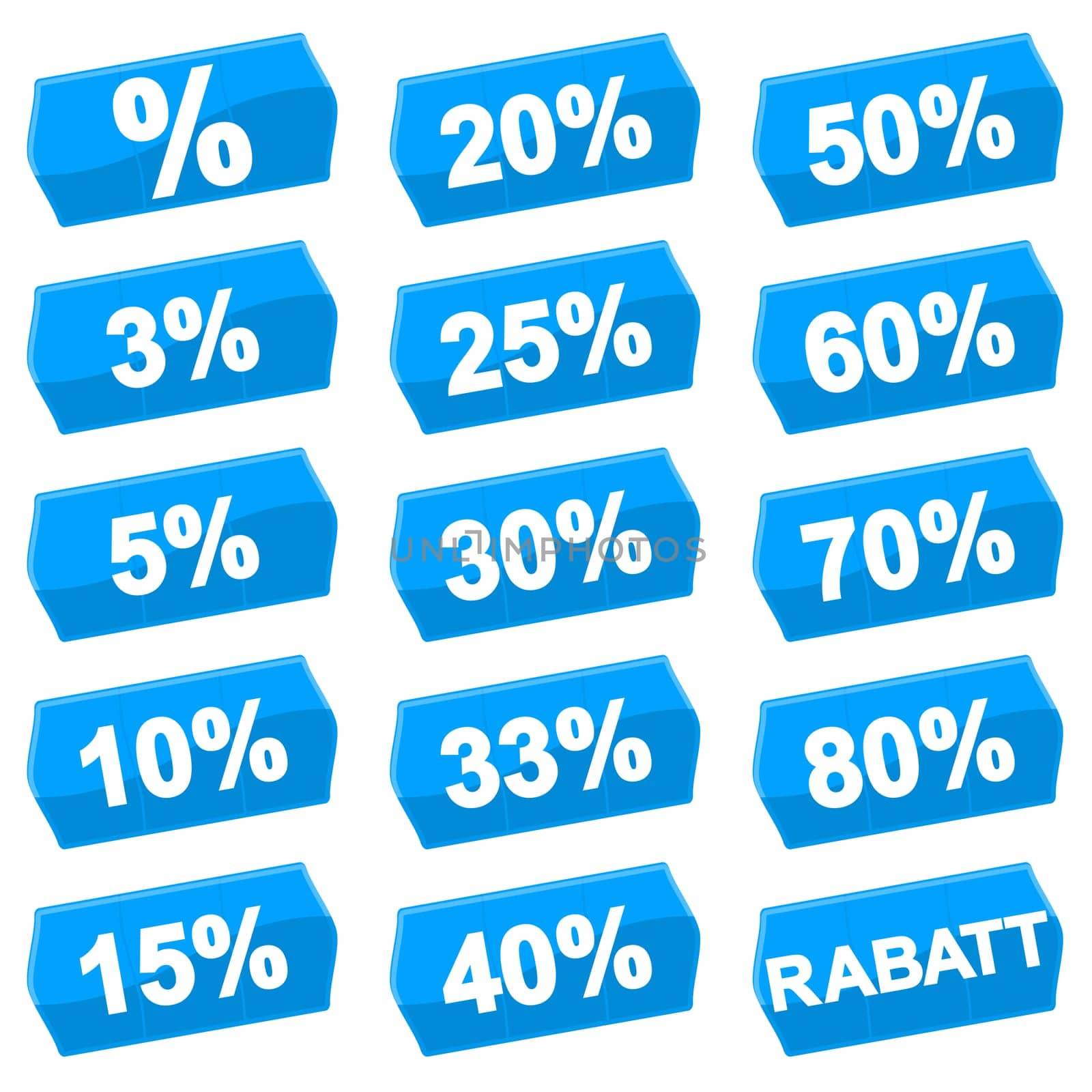 Discount Price Tags - Blue