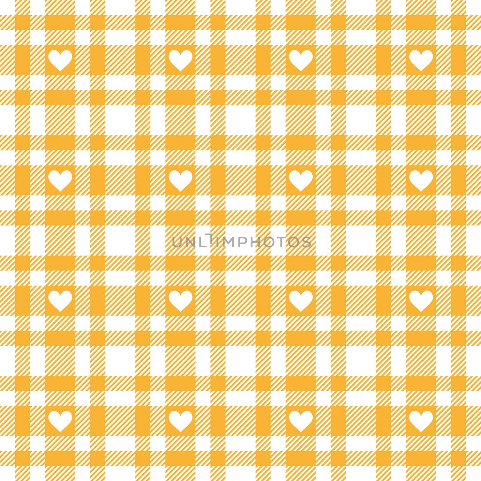 Hearts on Plaid Tablecloths Pattern - Endless