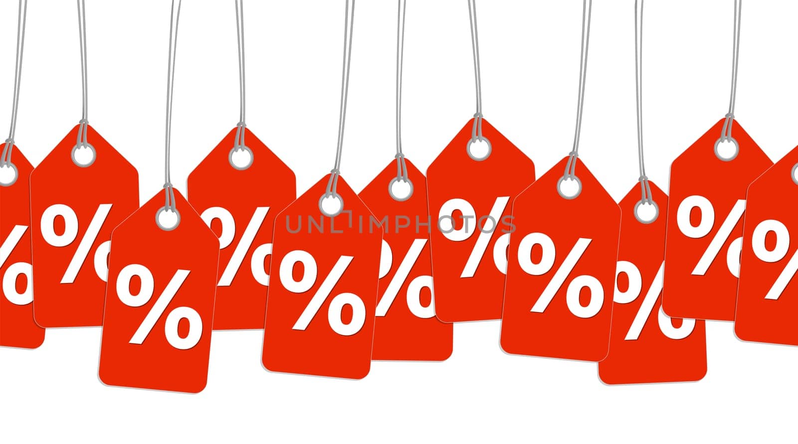 red pendant with % sign - endless