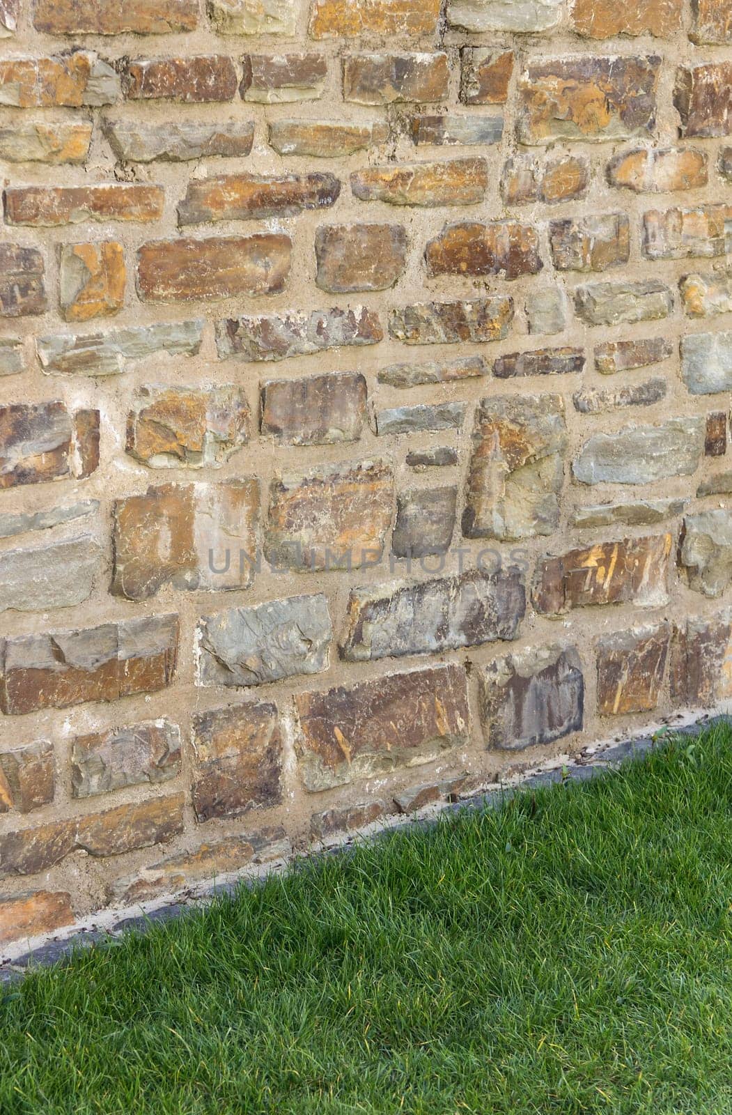 Half Stone Wall - Half Meadow Vertical