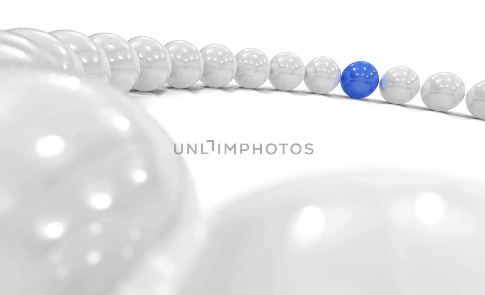 3D Blue Ball Focus 1