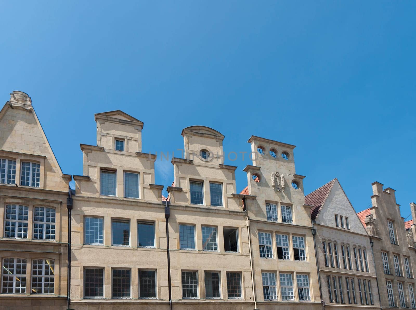 old monumental facades at the famous Prinzipalmarkt in Munster, Germany