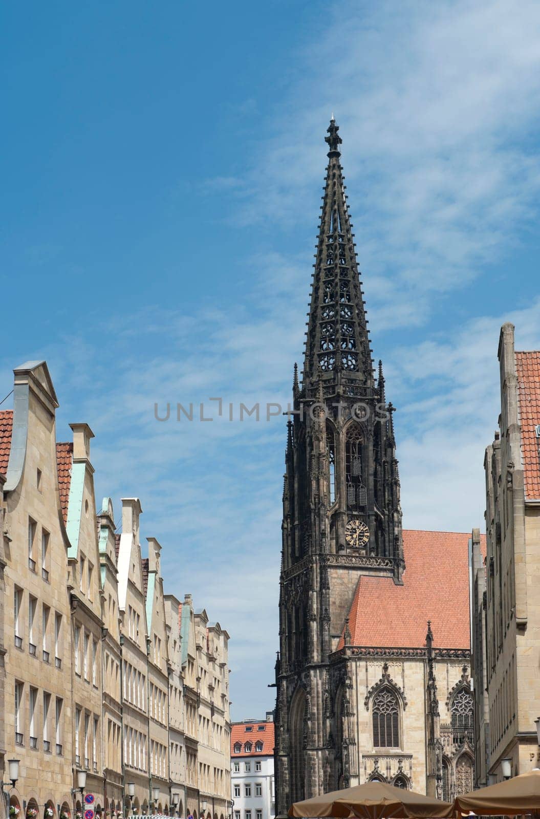 view on the Lamberti church in Munster, Germany