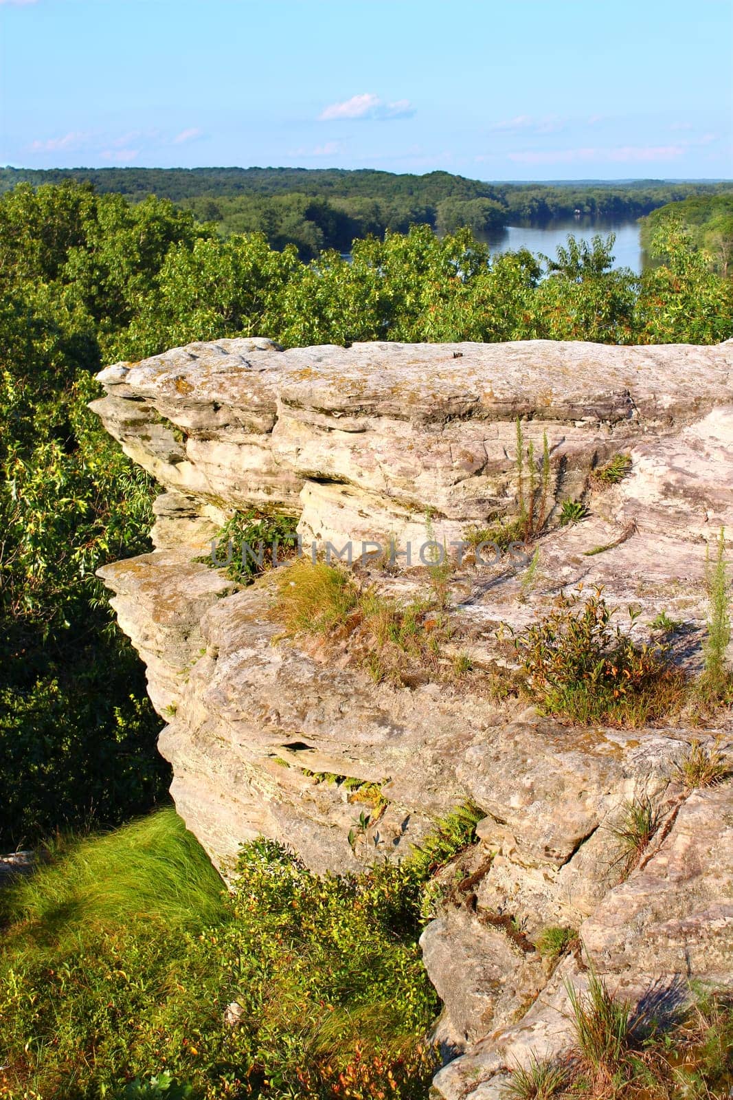 Castle Rock stands above the deciduous forests of northern Illinois.
