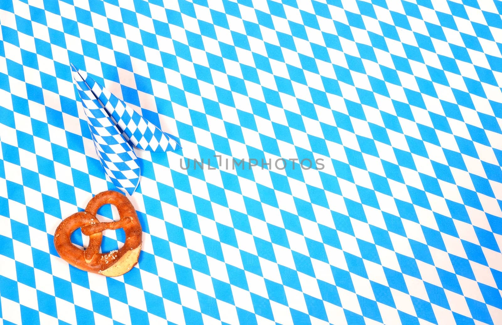 Bavarian Pattern Blue White Background Oktoberfest