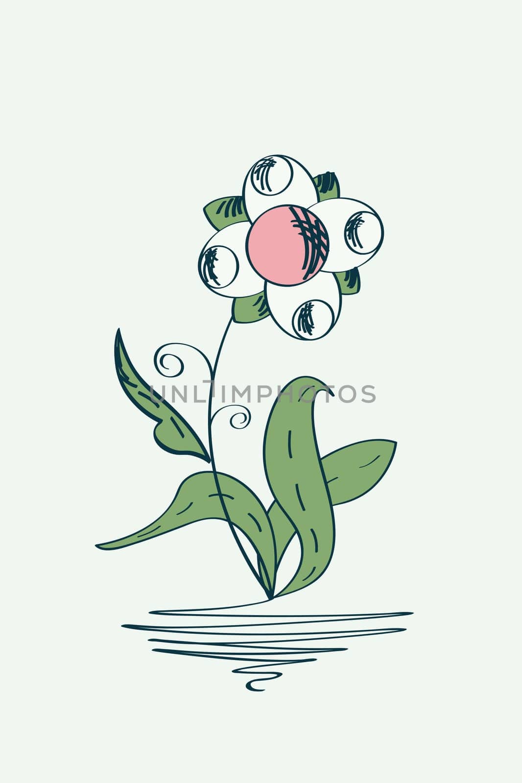 Stylish floral background, design element