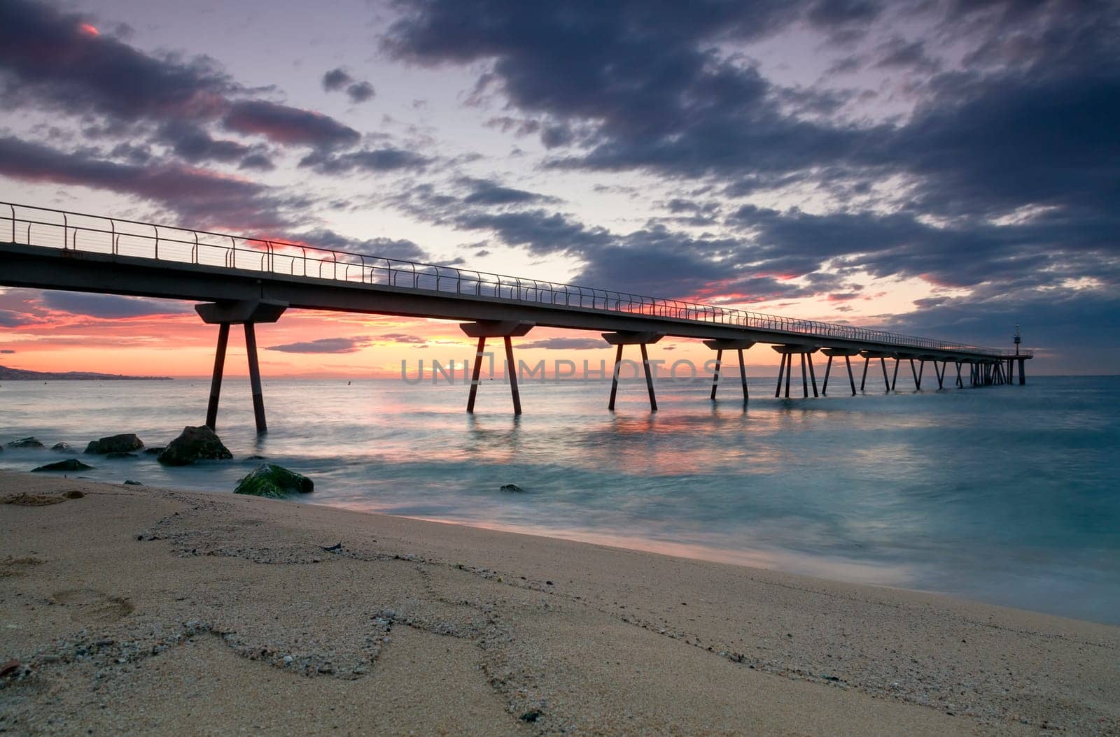 Pont del Petroli Badalona for walking Turned into a catwalk