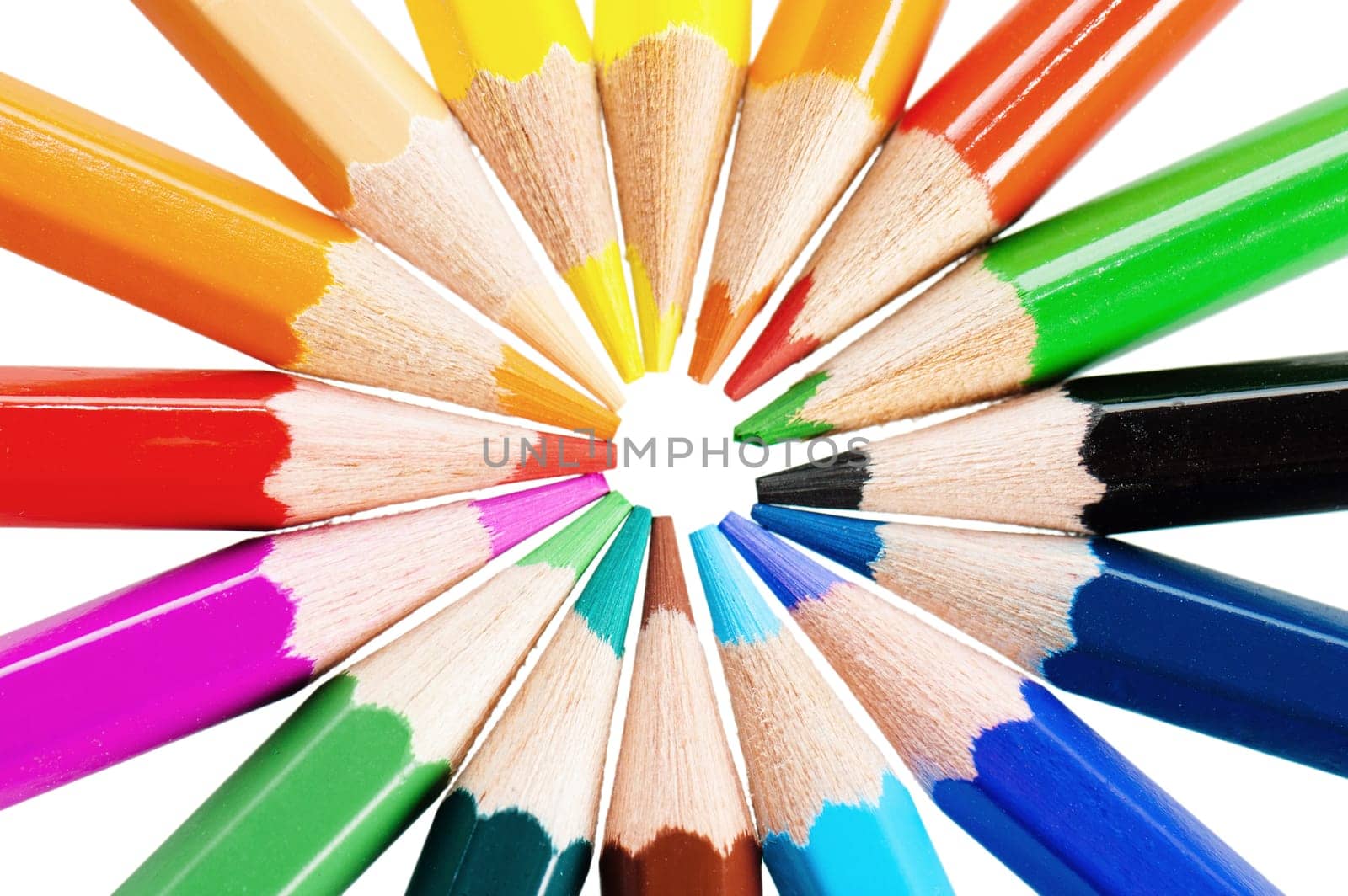 Color pencils, it is isolated on white