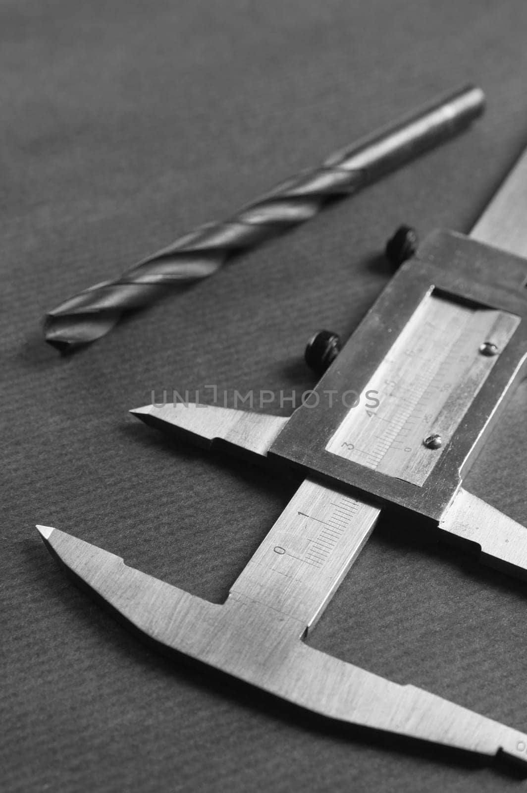 drills and measuring tools, a close up