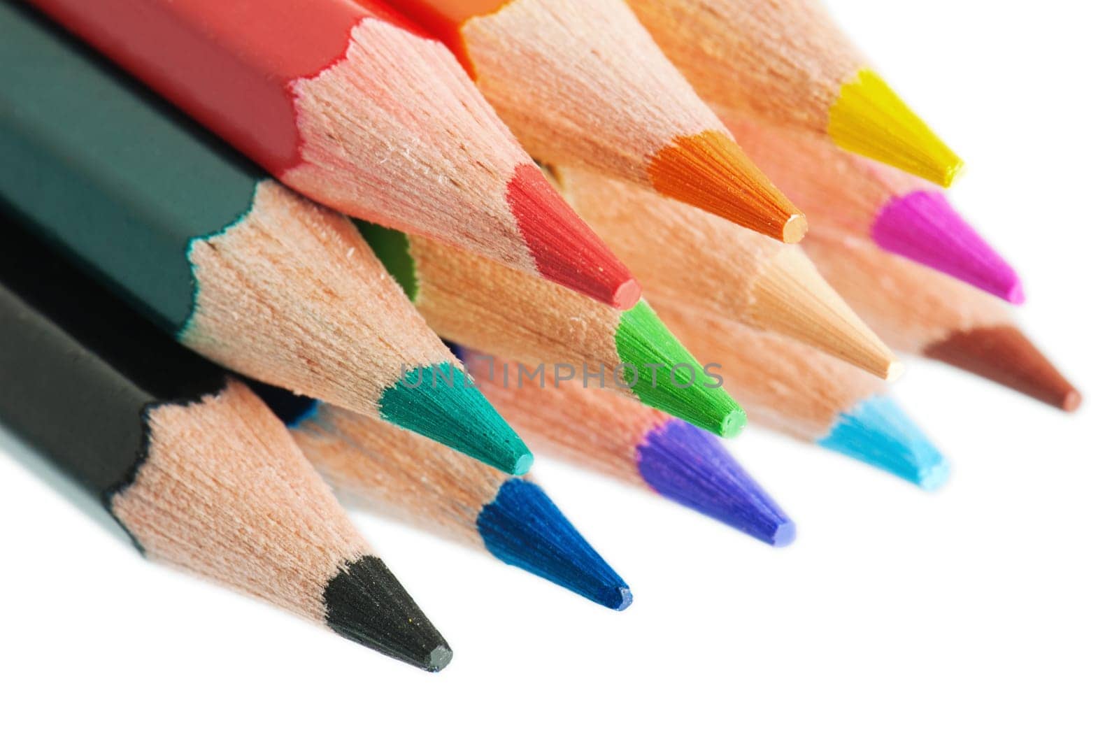 Color pencils, it is isolated on white