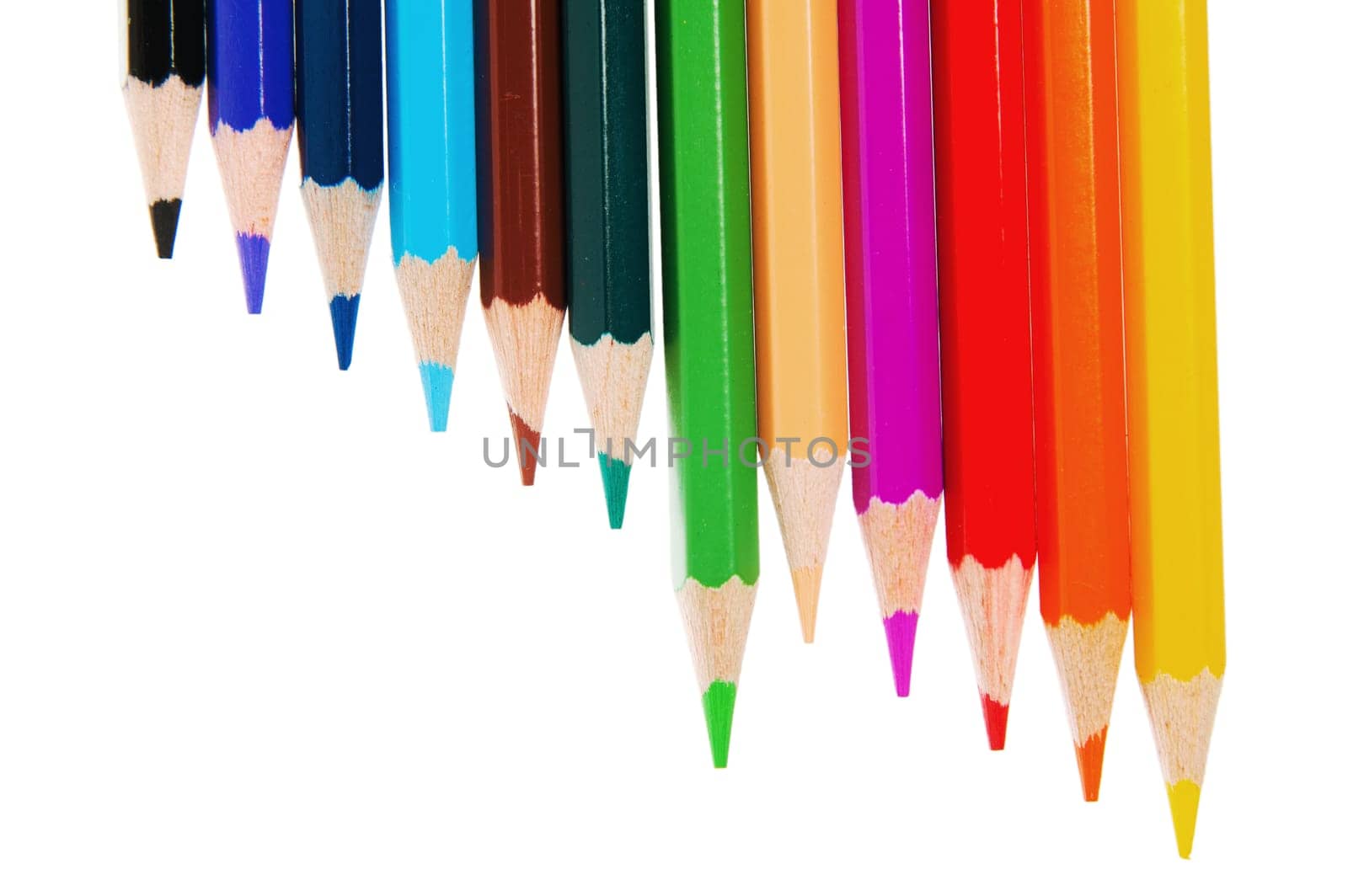Color pencils, it is isolated on white