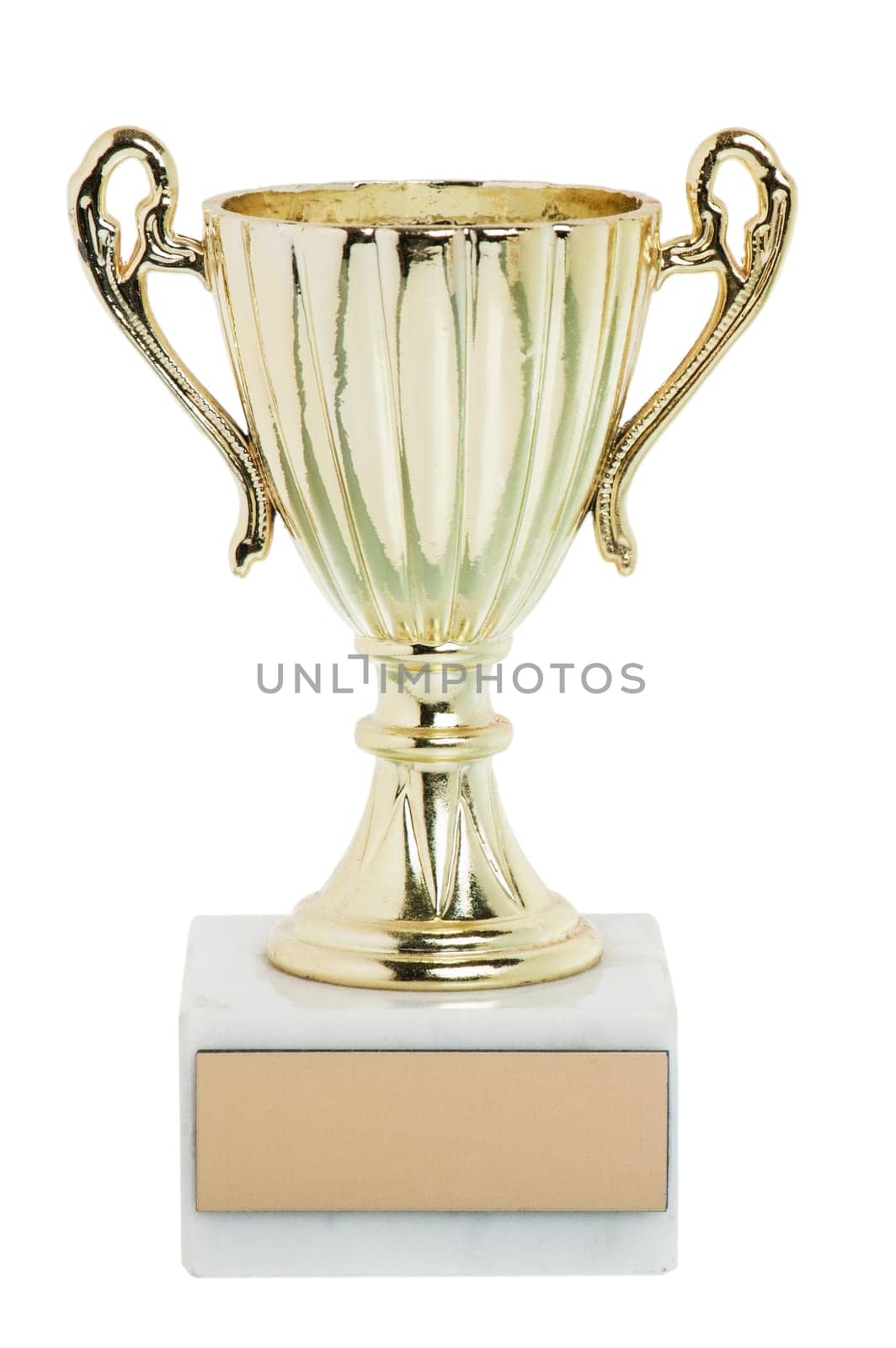 Trophy isolated on white background