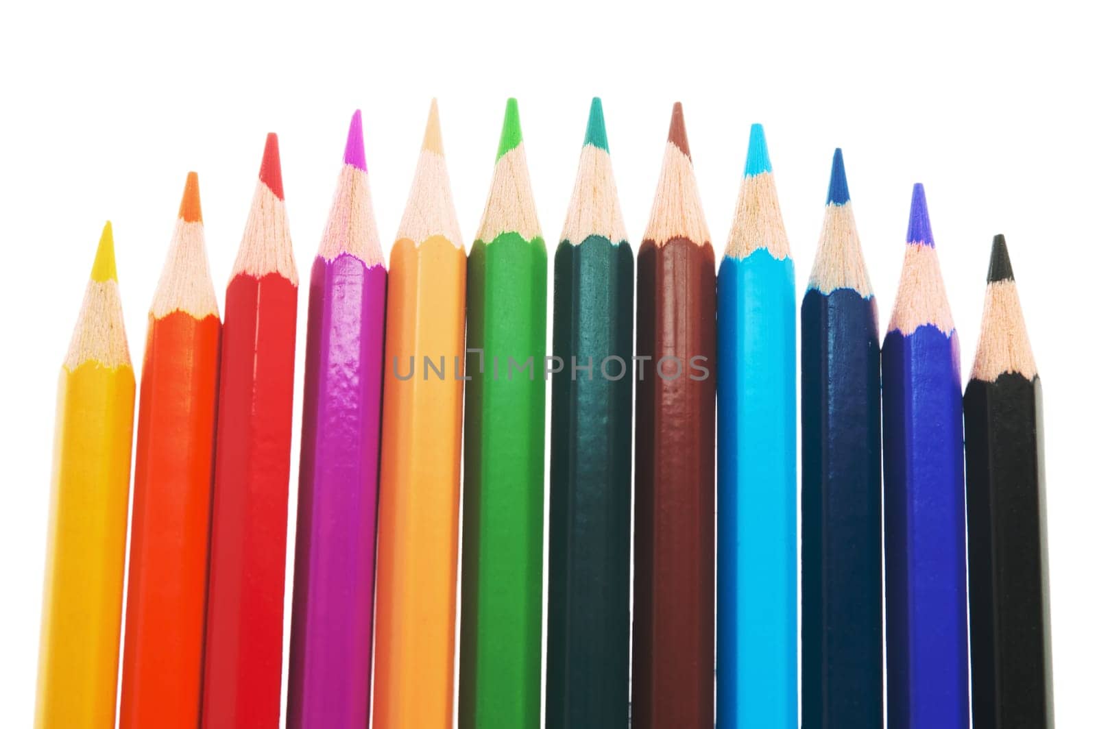 Color pencils, it is isolated on white