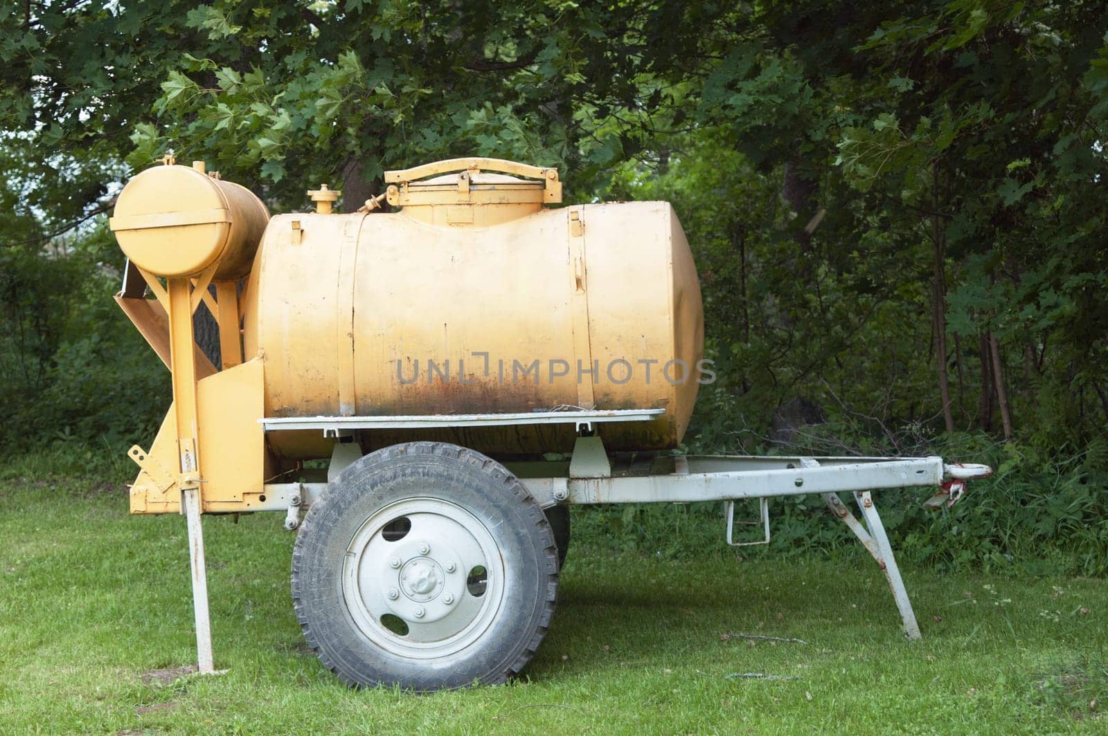 old Soviet trailer for carrying beer