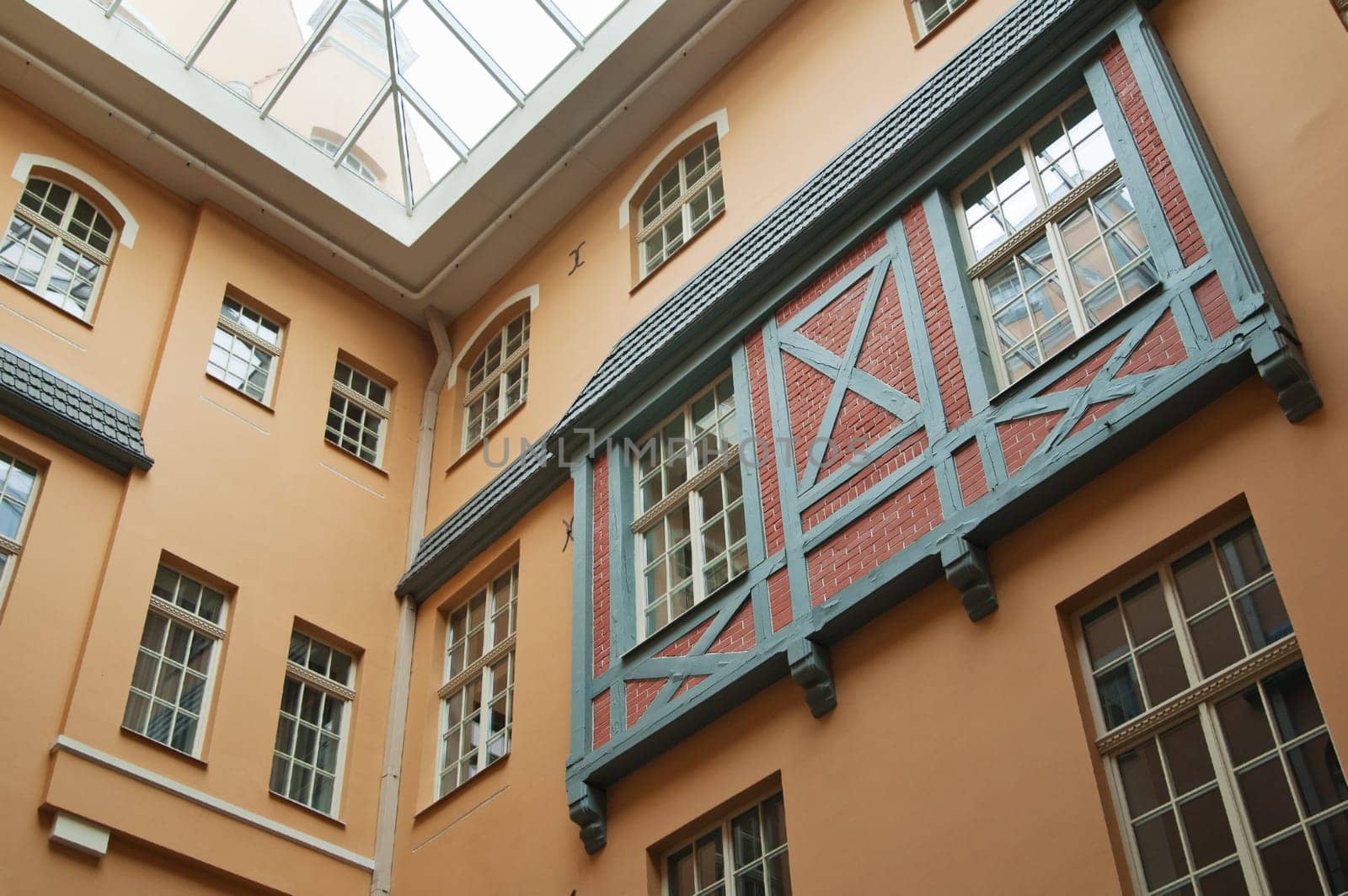 facade of the old building in Riga