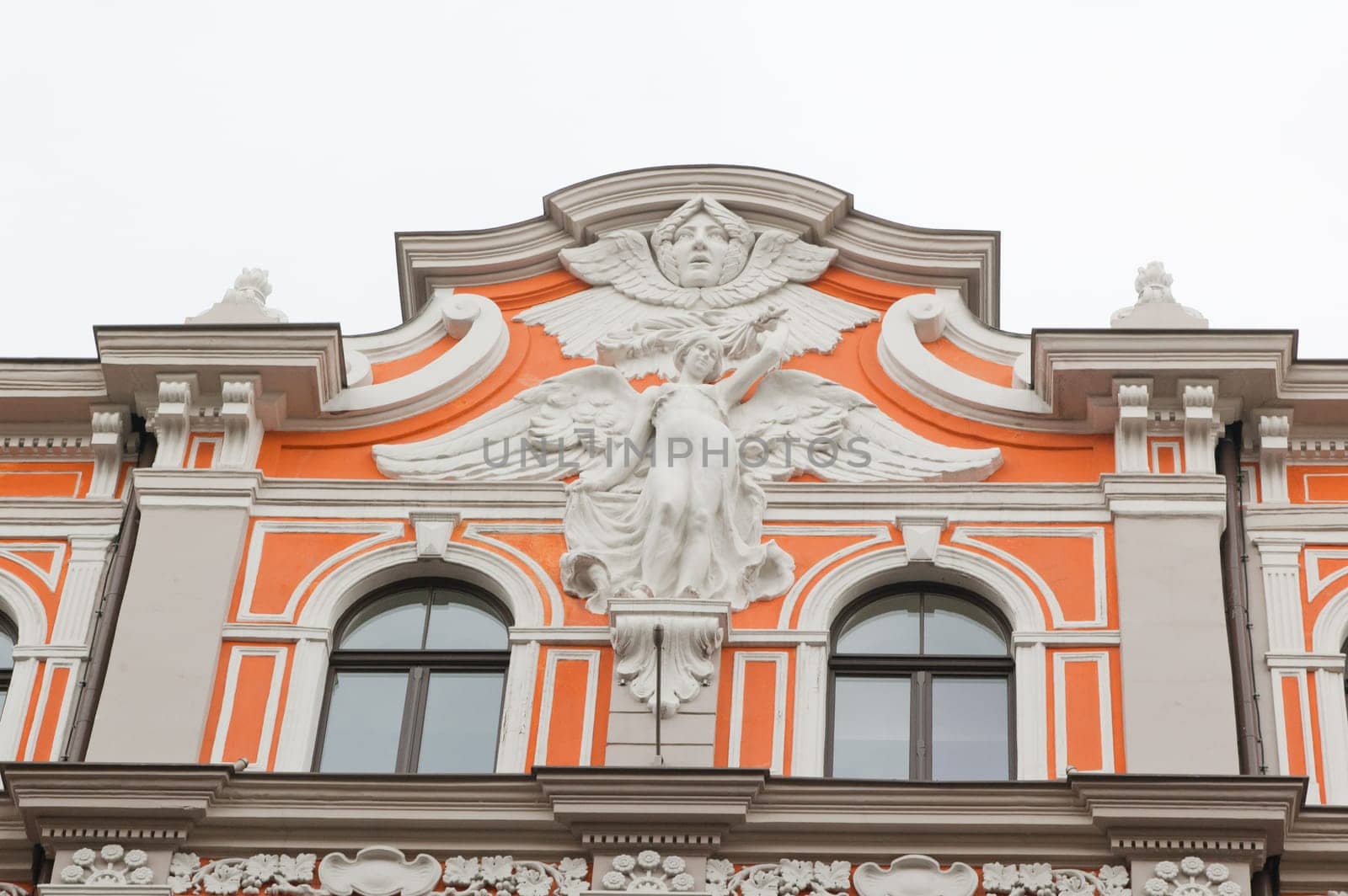 facade of the old building in Riga