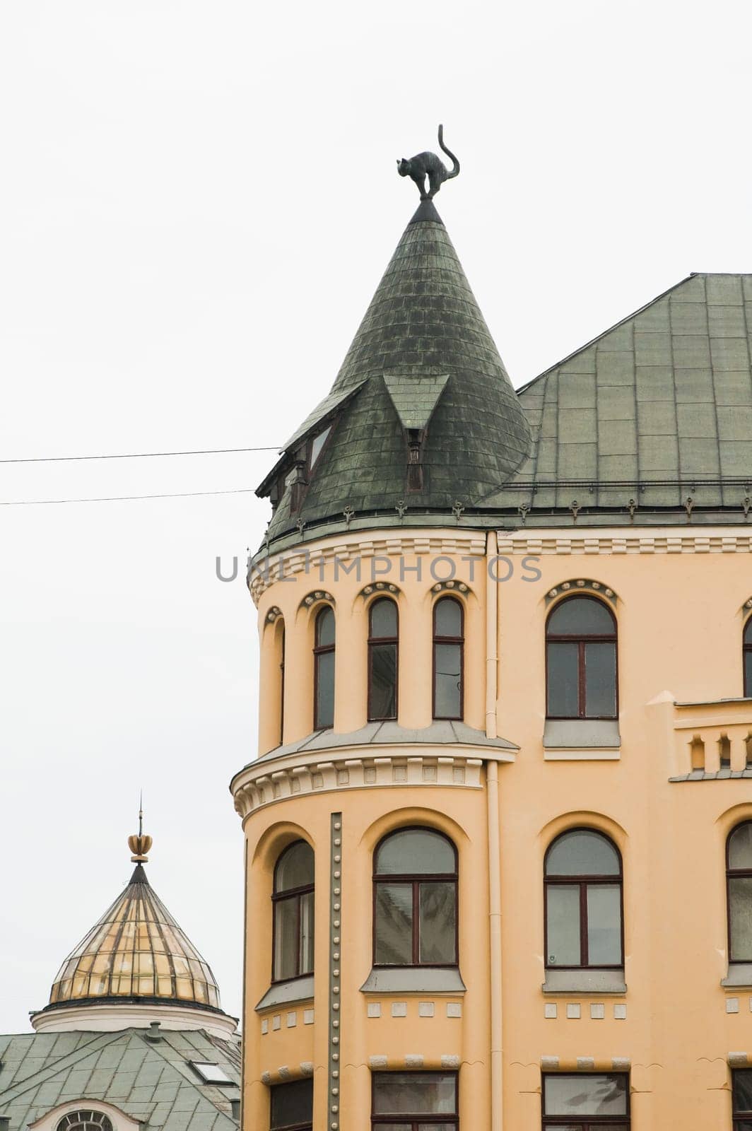 facade of the old building in Riga
