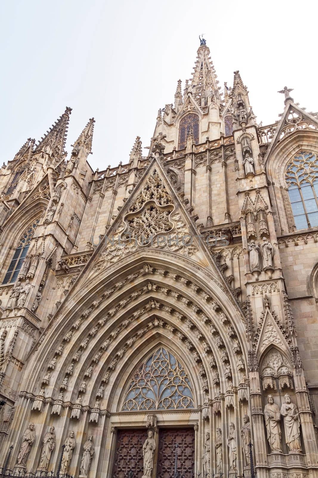 front view Barcelona Cathedral, Catalonia Spain