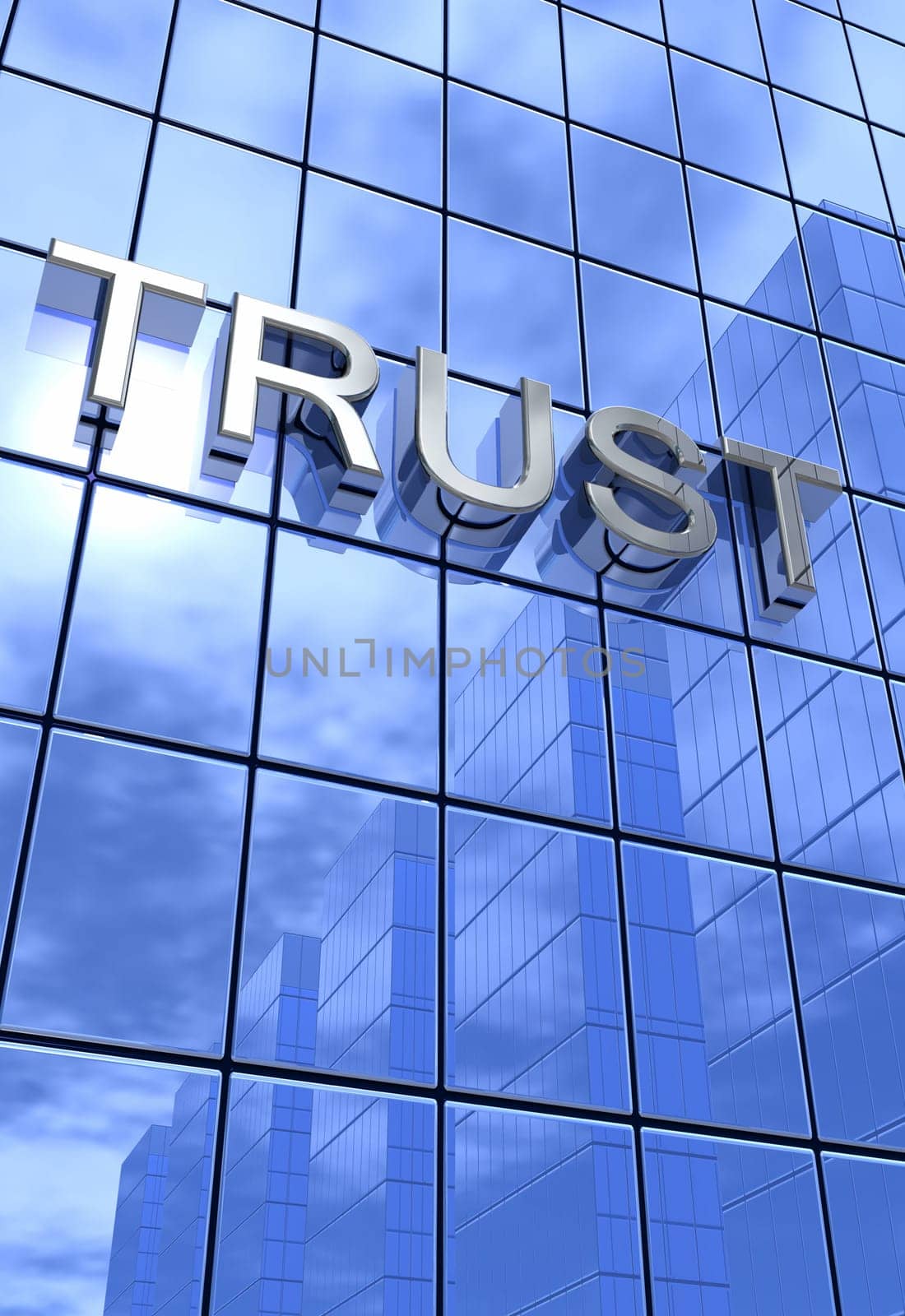 Bank of Trust - silver blue