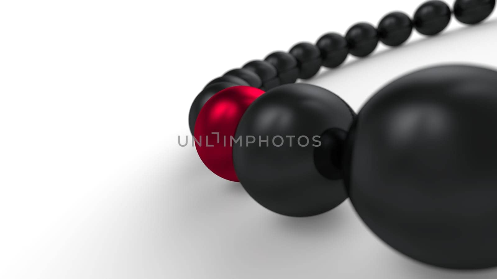 red and black - 3D ball focus 4