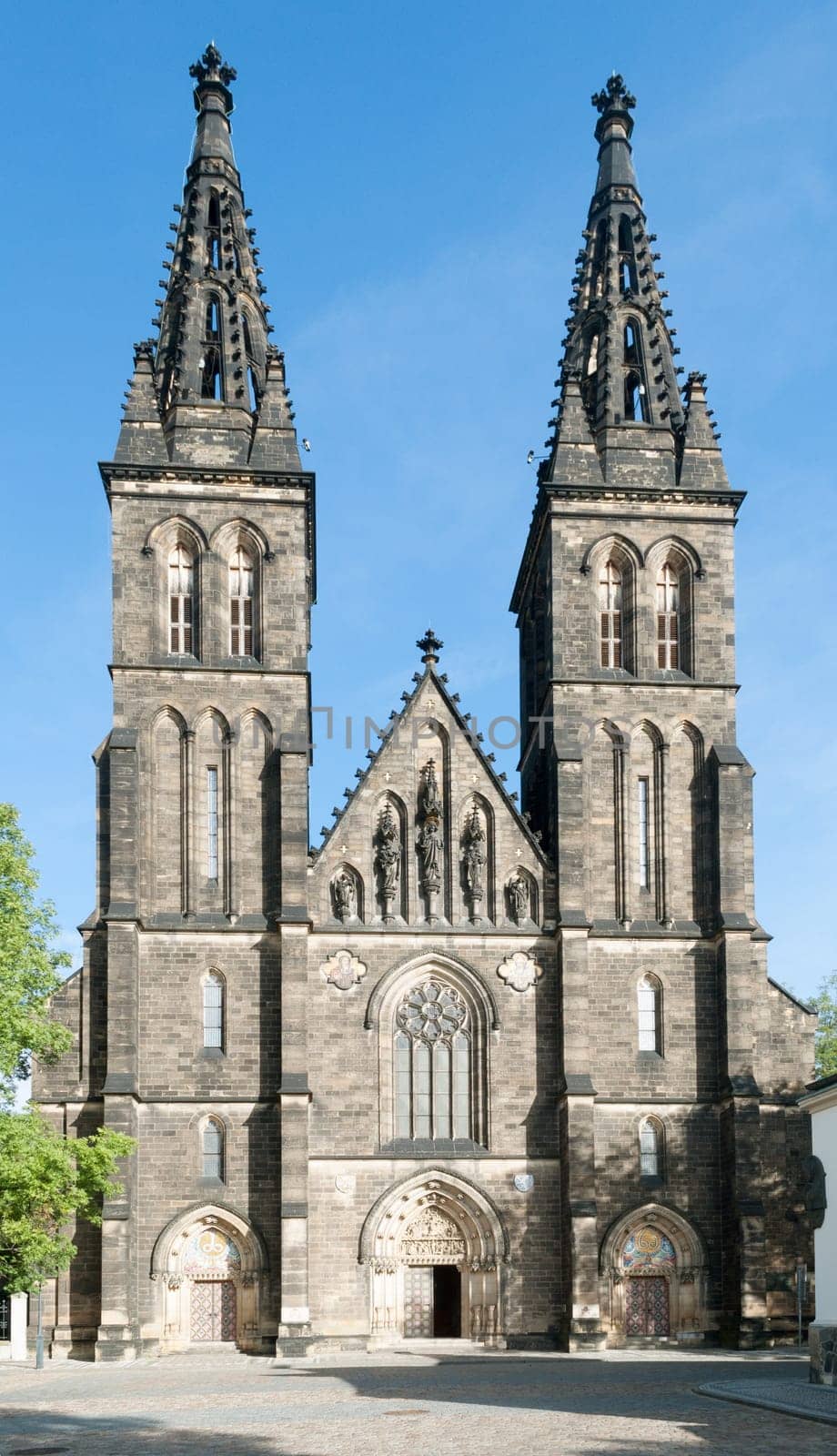 Vysehrad, Prague, Czech Republic - Facade of Capitular Church of Saint Peter and Paul