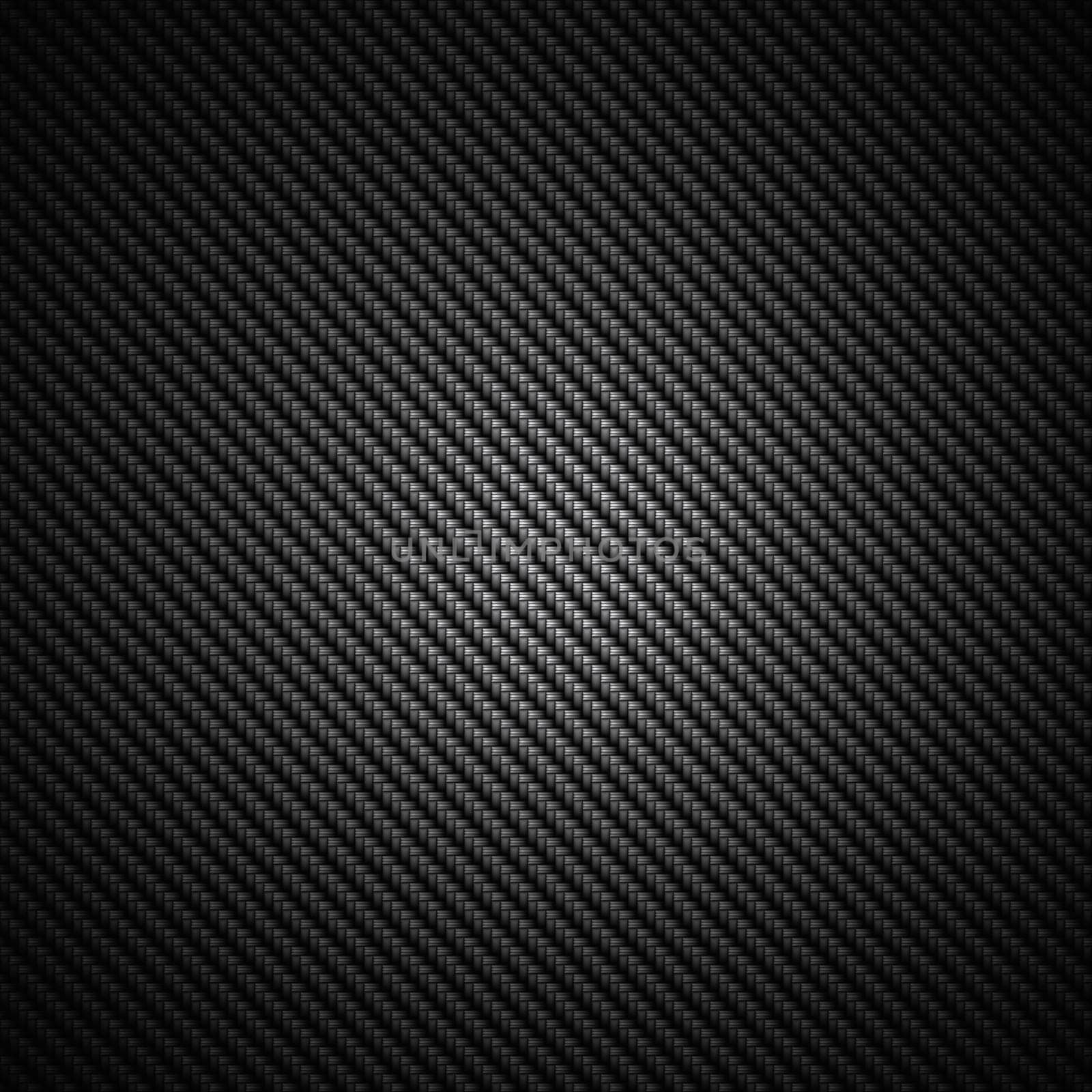 A realistic dark carbon fiber weave background or texture