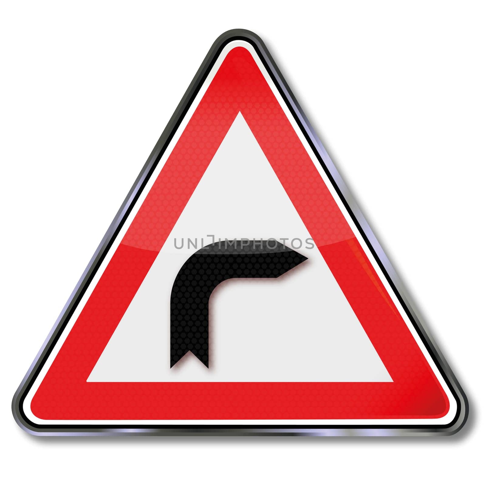 Traffic sign right-hand bend
