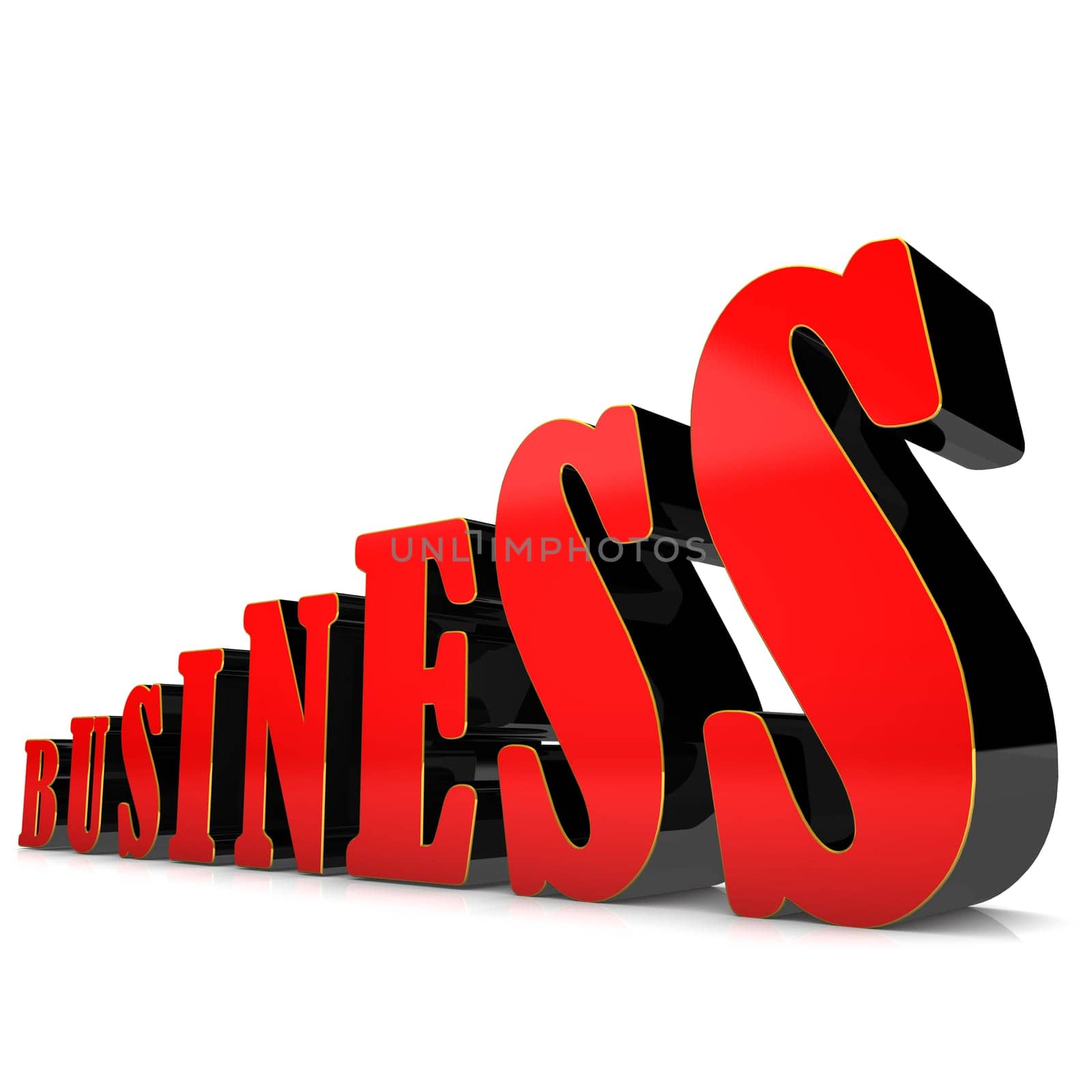 A big text "BUSINESS"" on the white background."