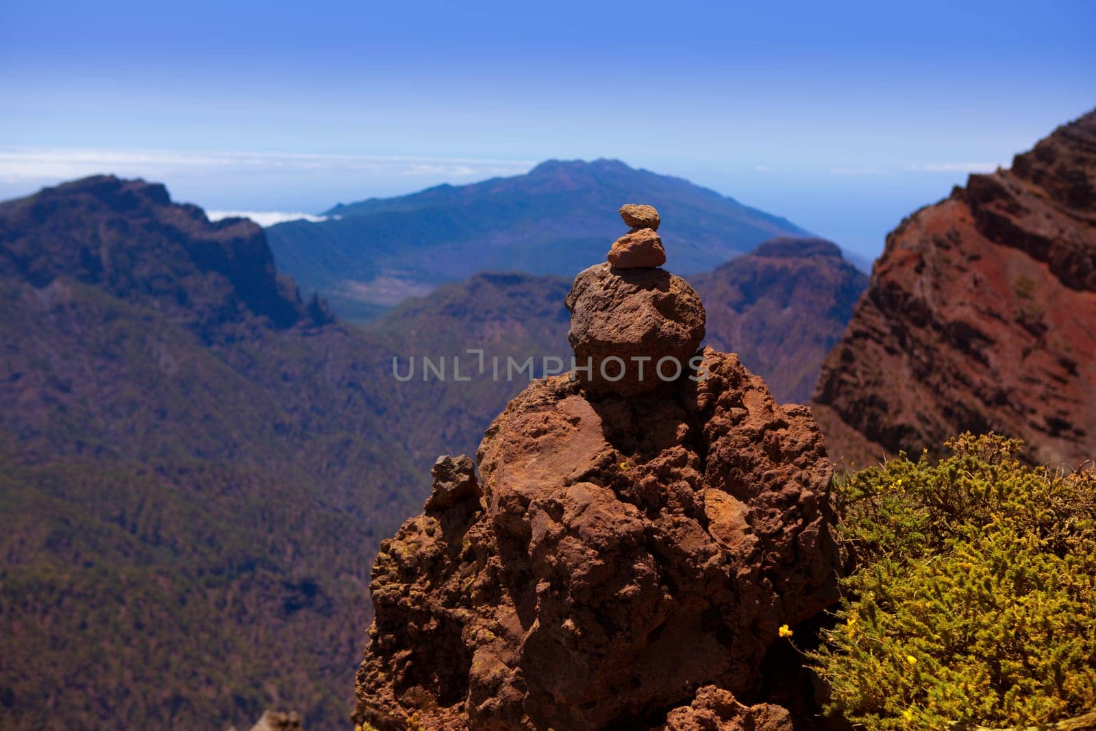Caldera de Taburiente in Roque Muchachos at La Palma Canary Island