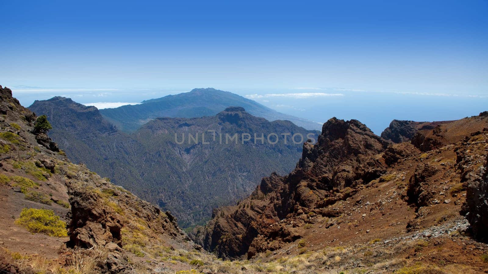 Caldera de Taburiente in Roque Muchachos at La Palma Canary Island