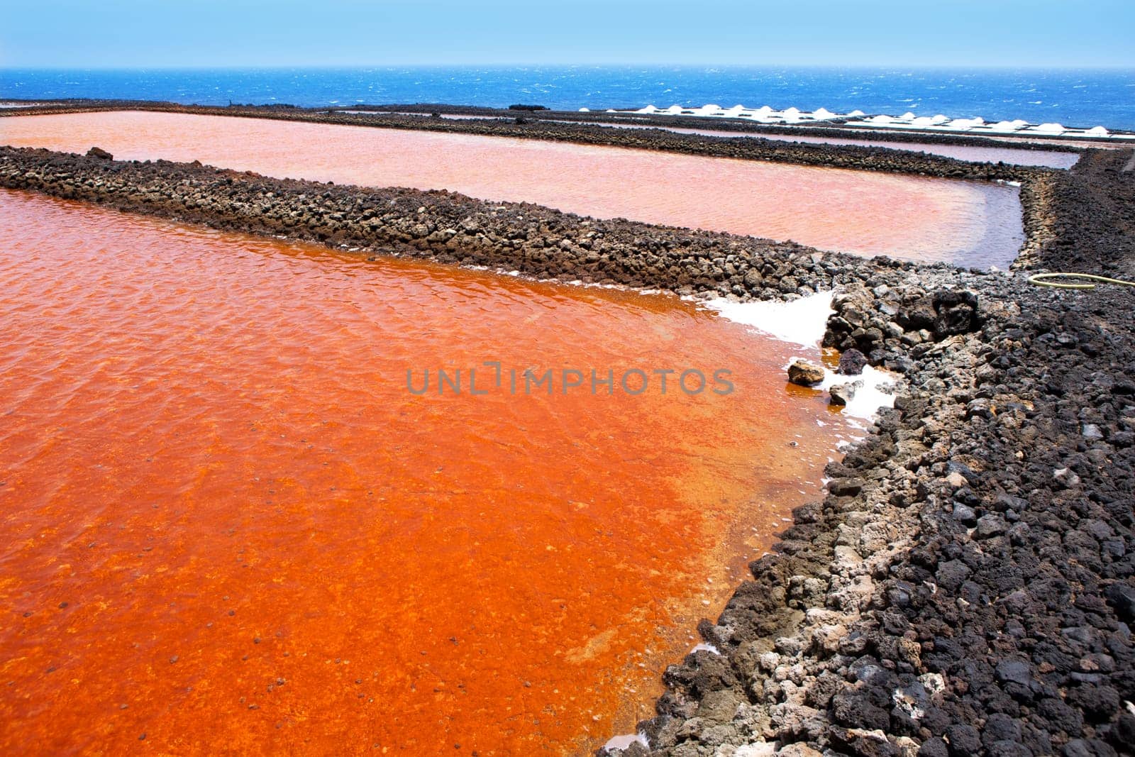 La Palma Salinas de fuencaliente red saltworks in Canary Islands