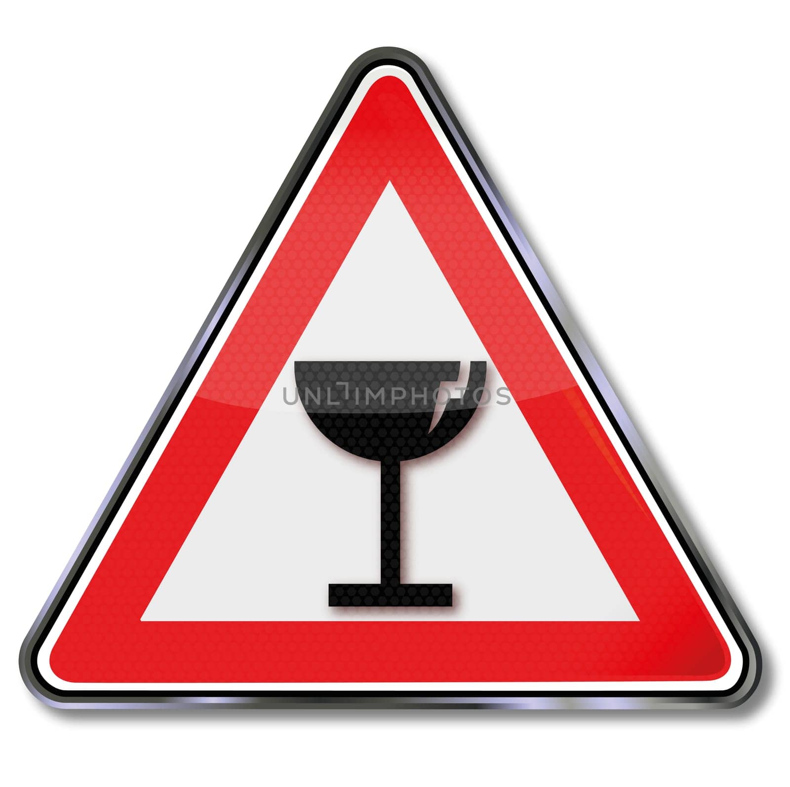 Stickers Beware Glass Fragile