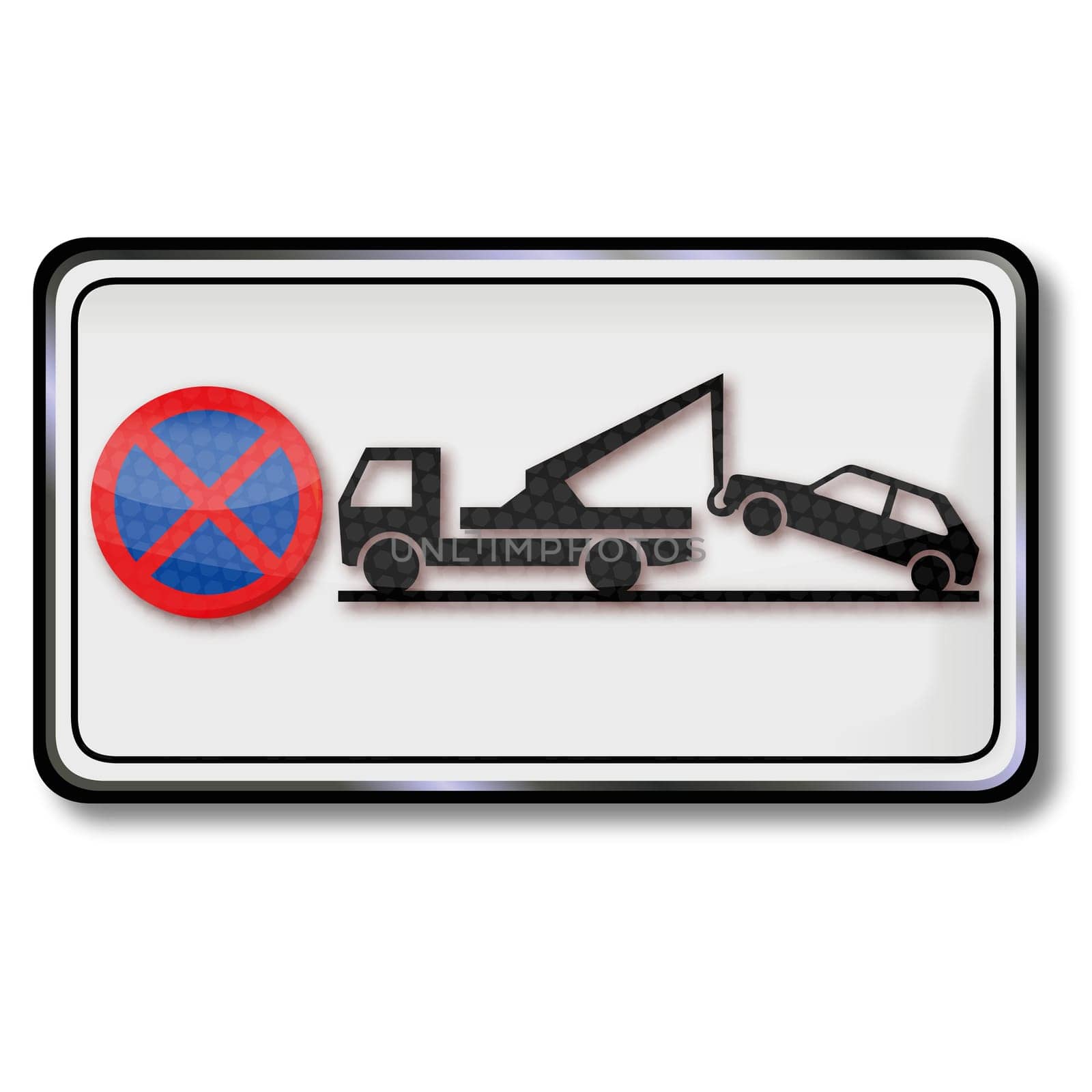 Sign absolute no parking and towing