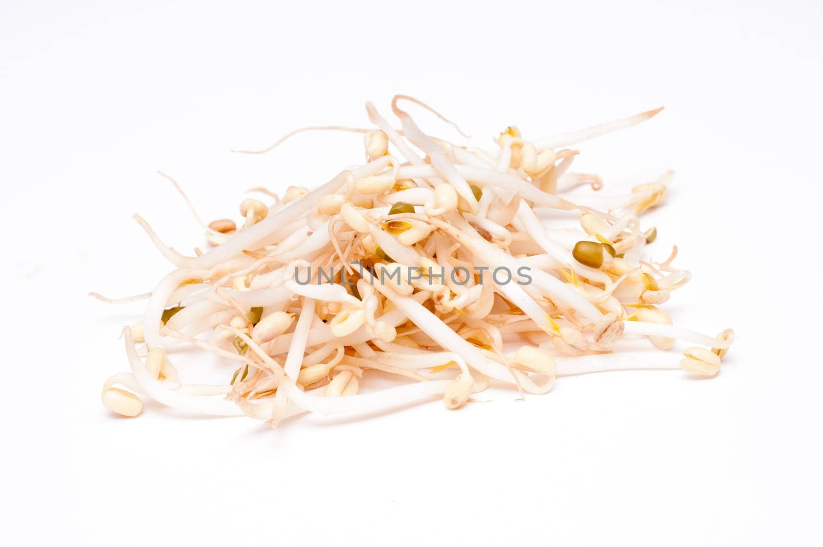 Bean sprouts on white background