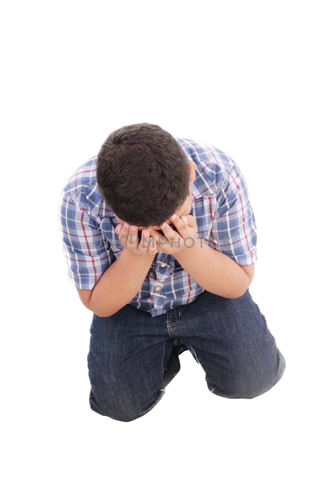 Teenager student with fear