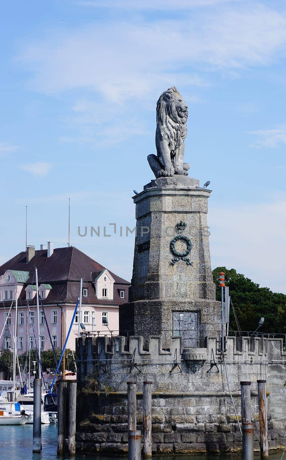 Bavarian lion at the harbour entrance in Lindau