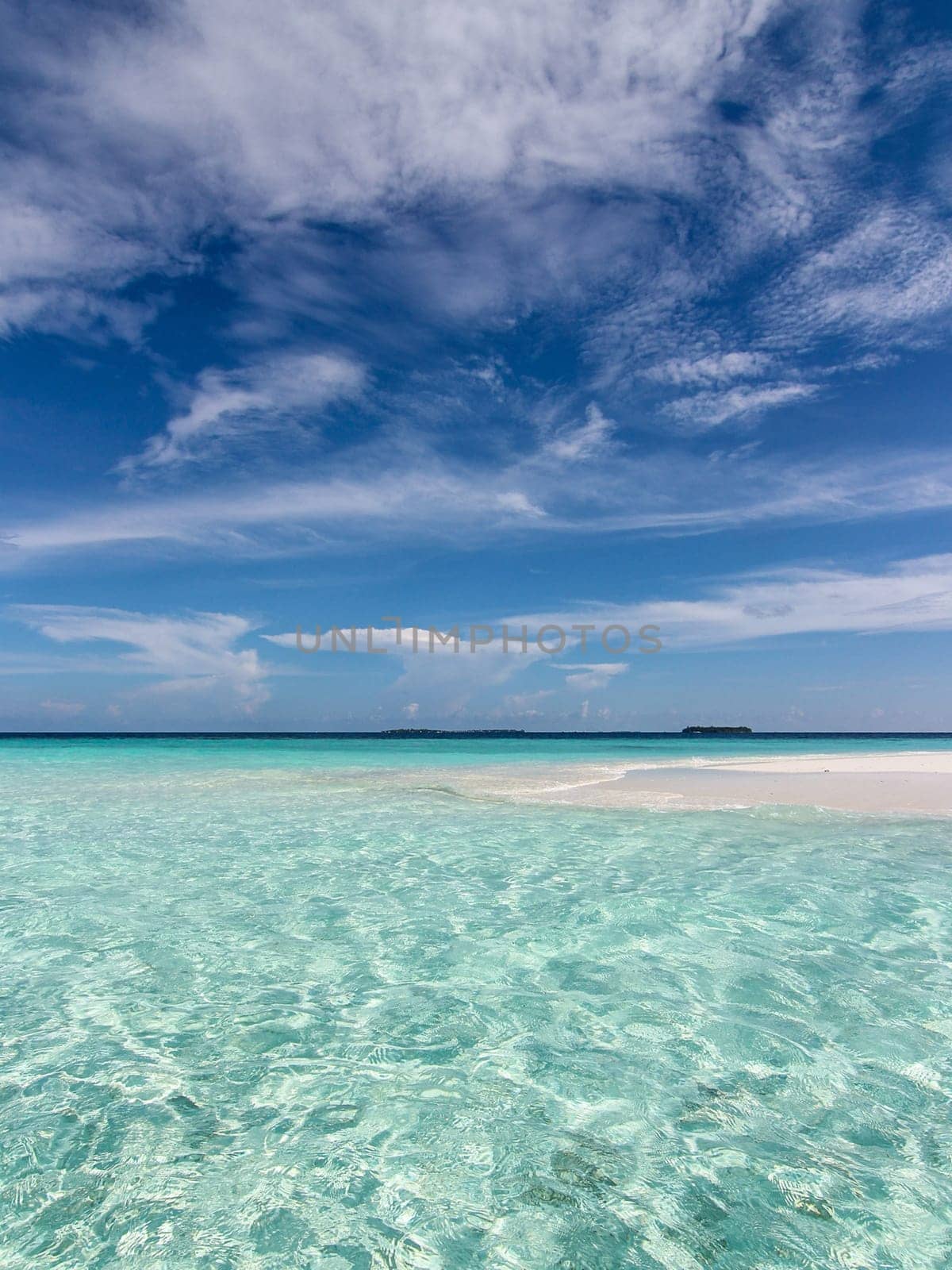 time for holidays at a lonely paradise beach