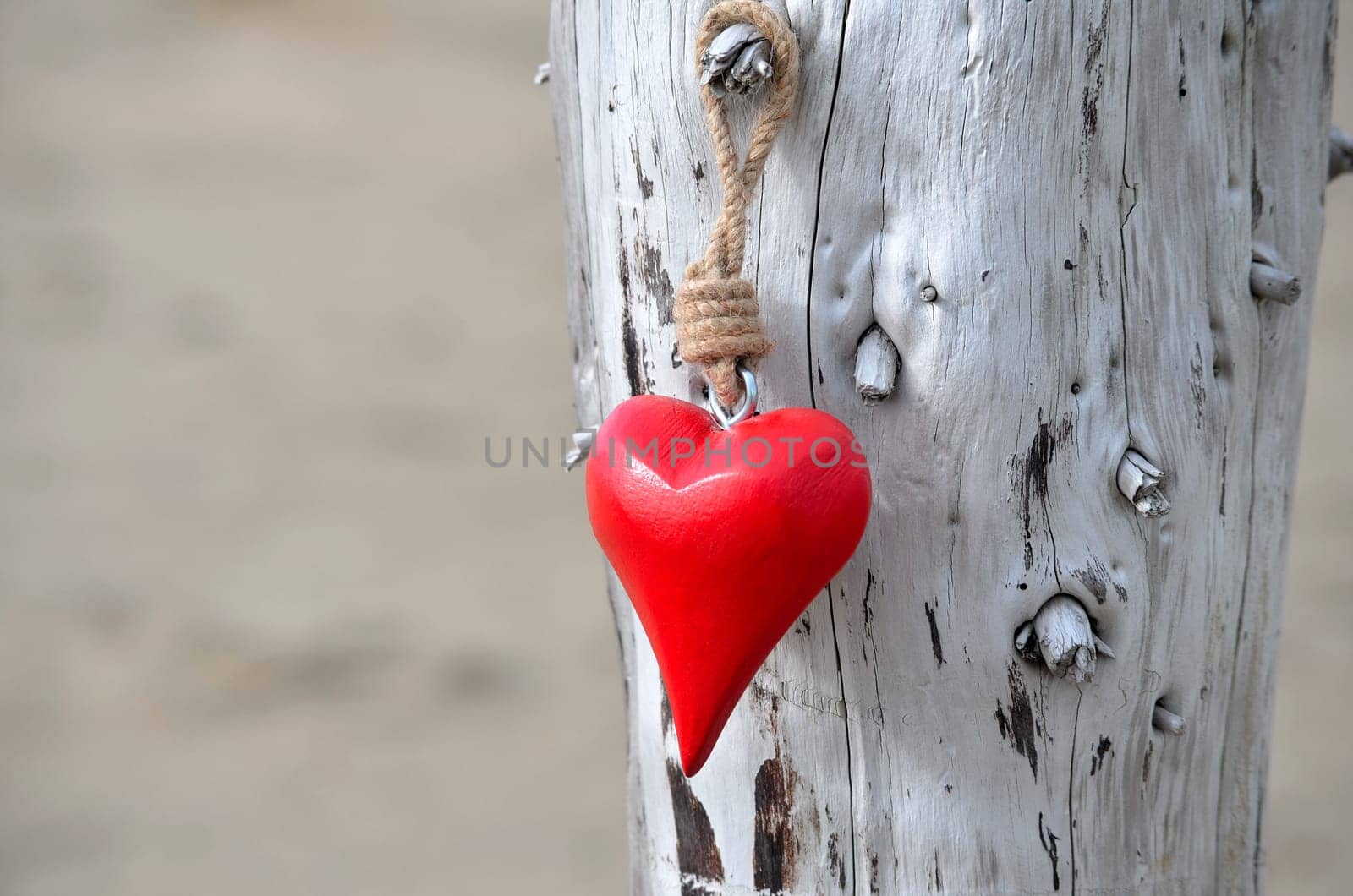 a heart on the beach