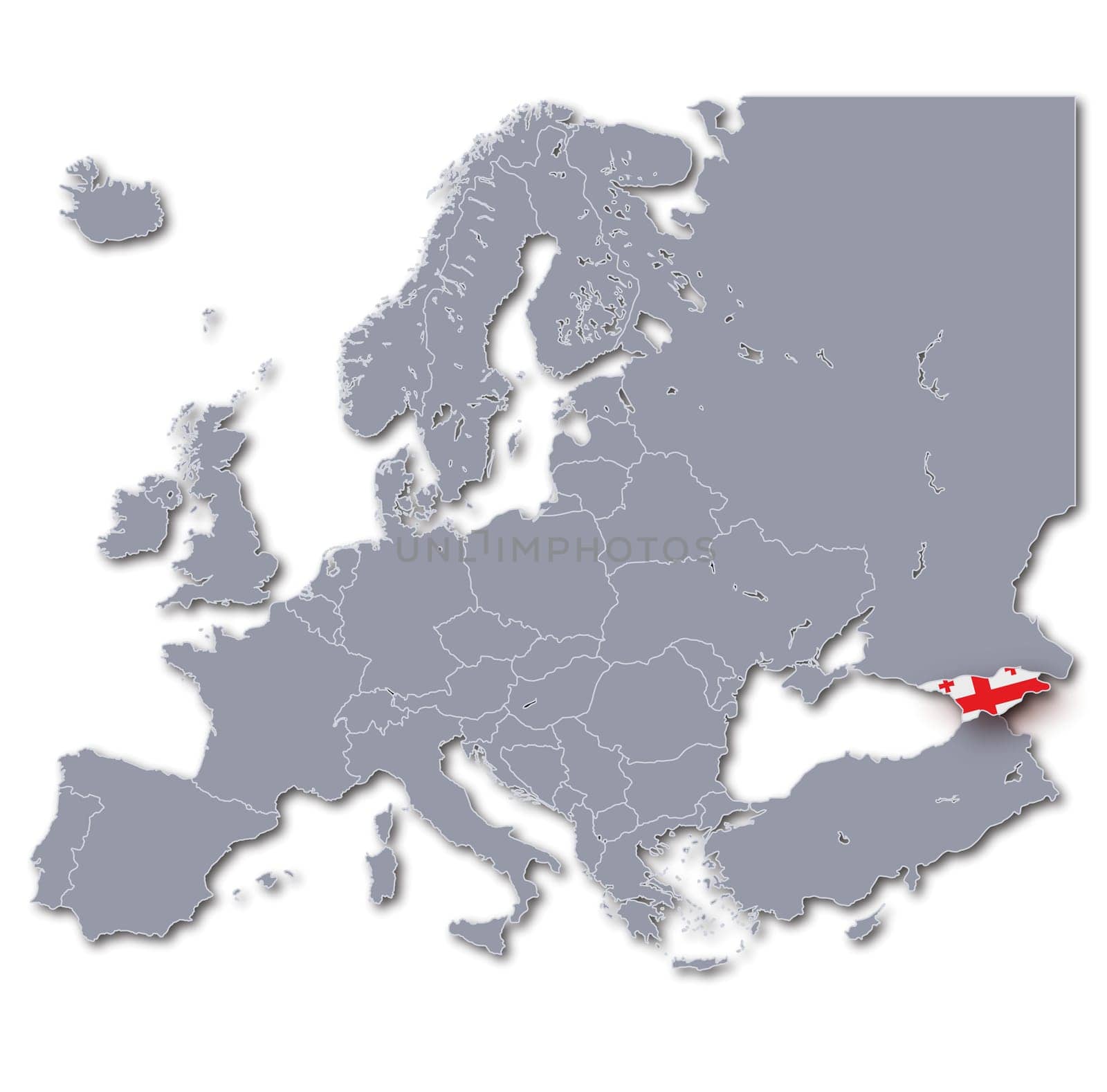 Map of Europe Georgia