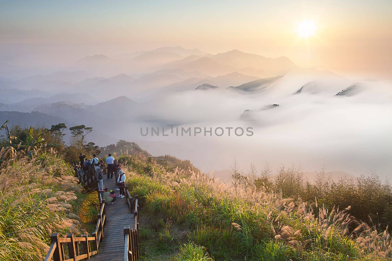 Amazing sunset and mountain