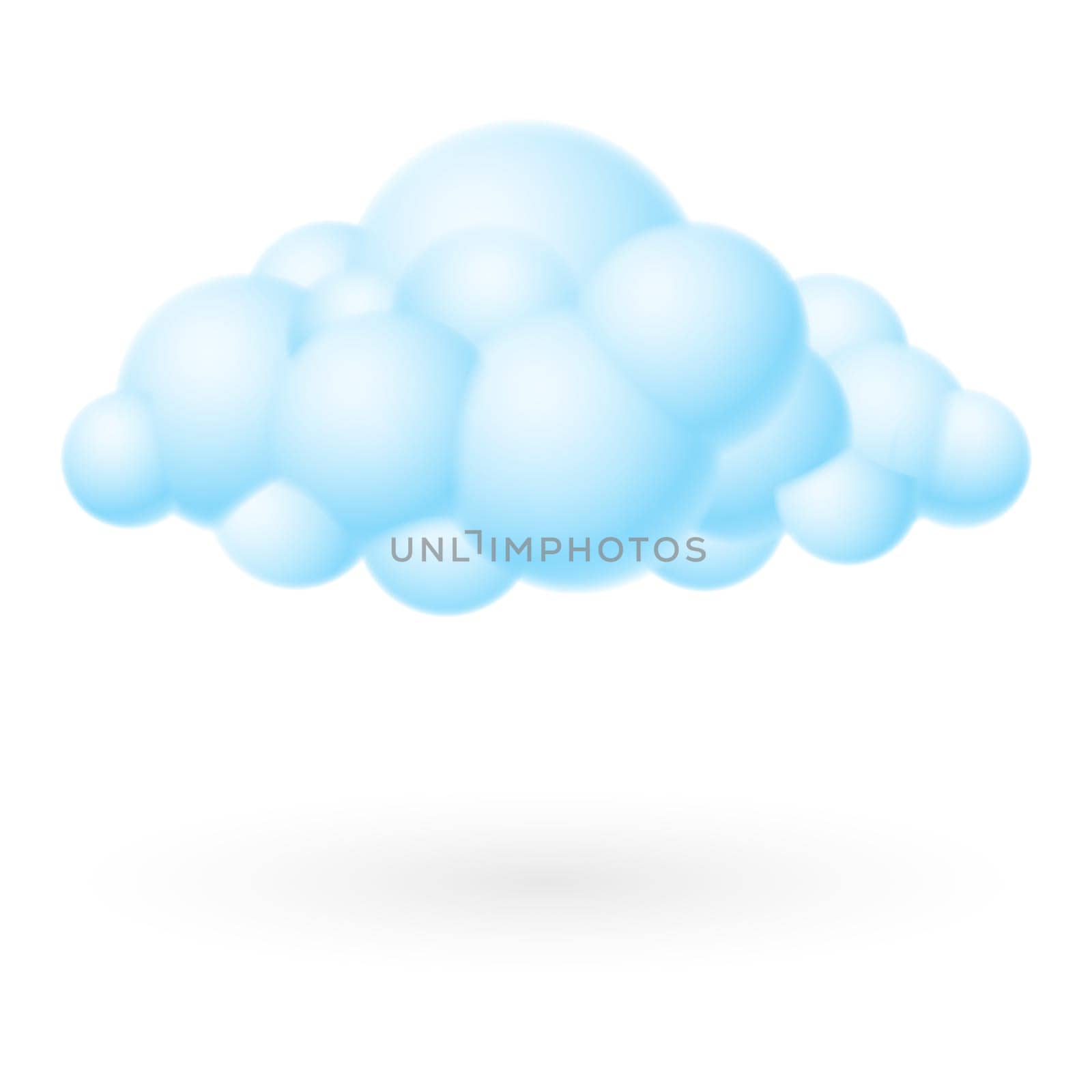 Bubble Cloud icon. Illustration on white background for design