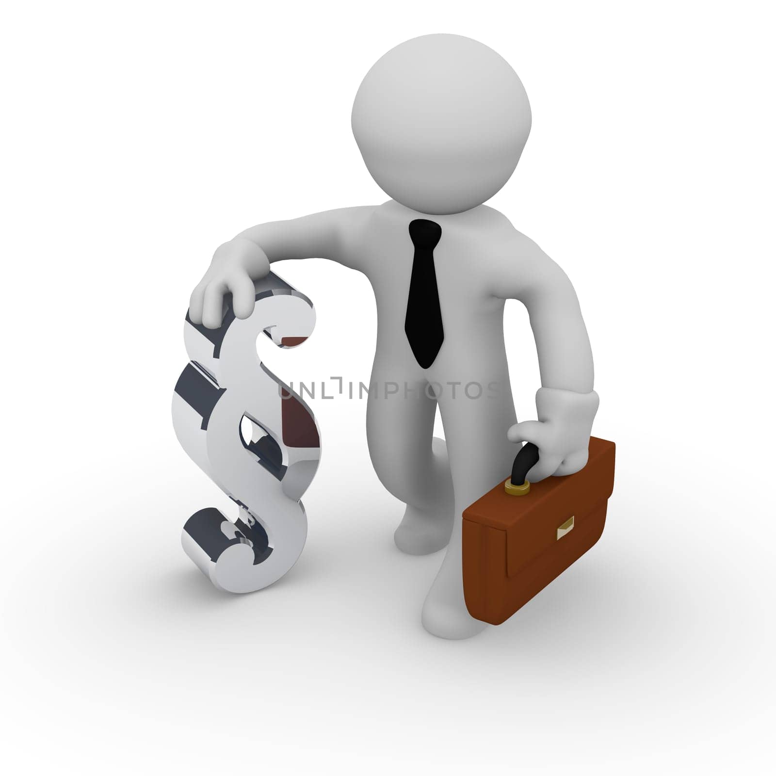 3d man with a paragraph icon