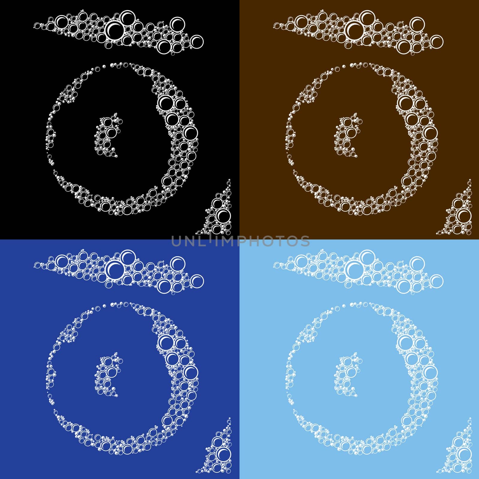 Bubbles, foam texture. This illustration can be used for your design